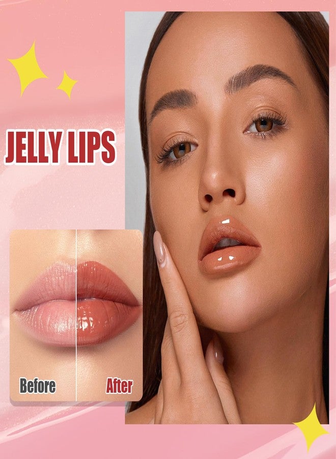 Dmsky 12 Pack Lip Gloss Set, 12 Colors Lip Oil for Dry Cracked Lips, Moisturizing Lip Balm Infused with Vitamin E for a Sheer Tint Of Color - Image 2